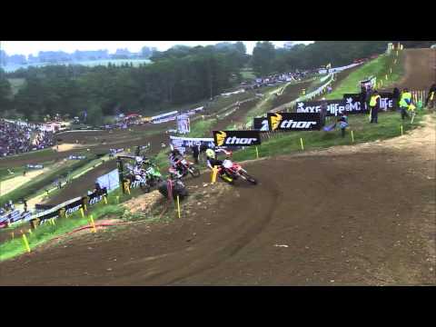 MXGP of France 2013 - Gautier Paulin overtakes Antonio Cairoli - Motocross