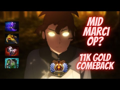 Marci mid OP? 11k gold comeback! 7.32 patch doing Battlepass Cavern Crawl !