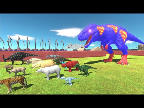 Escape from SUPERMAN T REX - Escape from Monster - Animal Revolt Battle Simulator