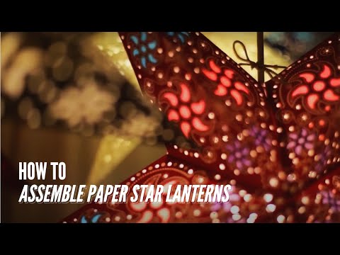 How To Assemble a Paper Star Lantern - Paper Starlights Instructional Video