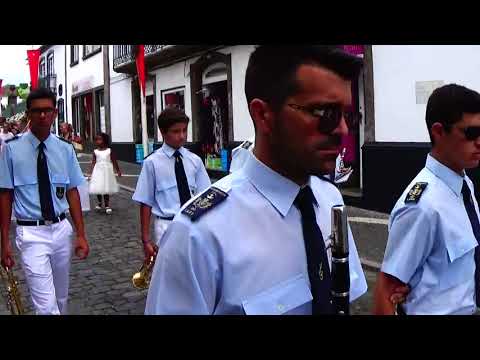 CORTEJO PARA A COROAÇÃO DAS FESTAS DA PRAIA DA VITÓRIA 2019 PARTE 1/2.