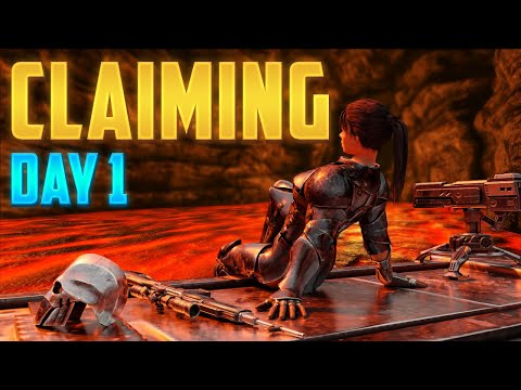 SOLO Claiming A Untouchable Lava Location Day 1 - ARK