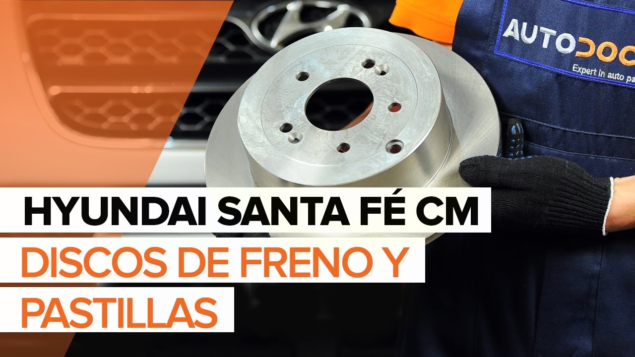 Cómo cambiar: pastillas de freno de la parte trasera - Hyundai Santa Fe CM | Guía de sustitución