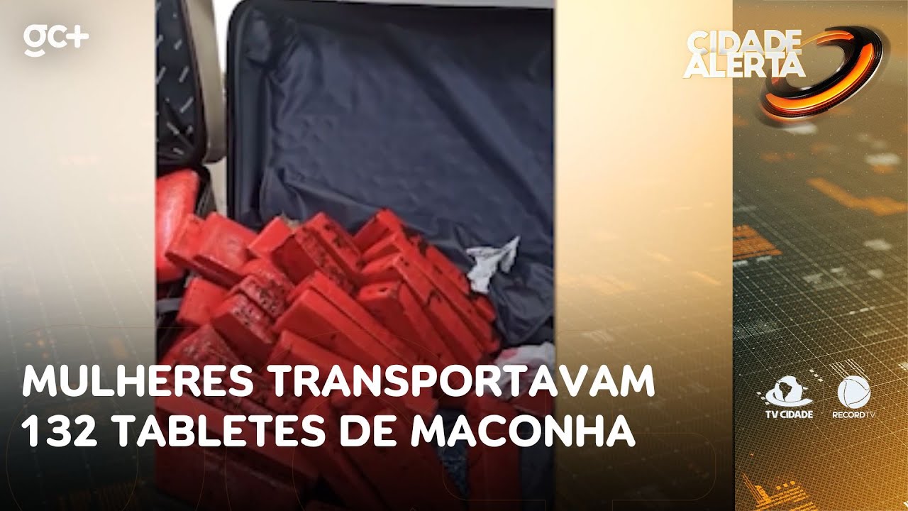 Duas passageiras transportavam 132 tabletes de maconha nas malas | Cidade Alerta CE
