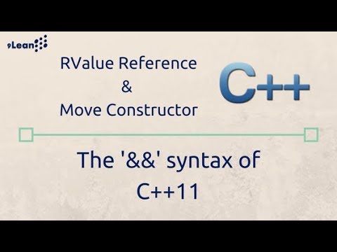 RValue Reference and Move Constructor in C++ : Available C++11 Onwards