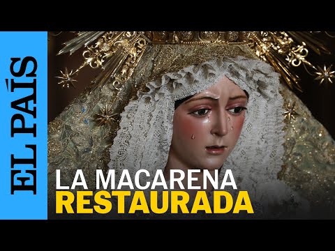 “Ha vuelto”: La Macarena regresa restaurada entre colas de fieles tras el fiasco de la intervención en la talla
