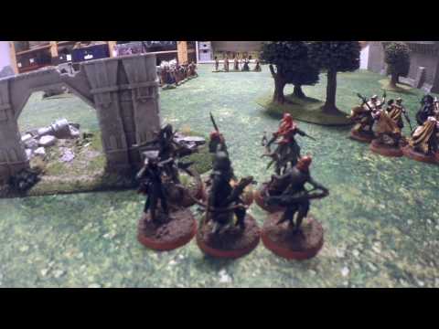 Hobbit SBG Battle Report 42 - 400 pts Galadhrim vs Thranduil's Halls