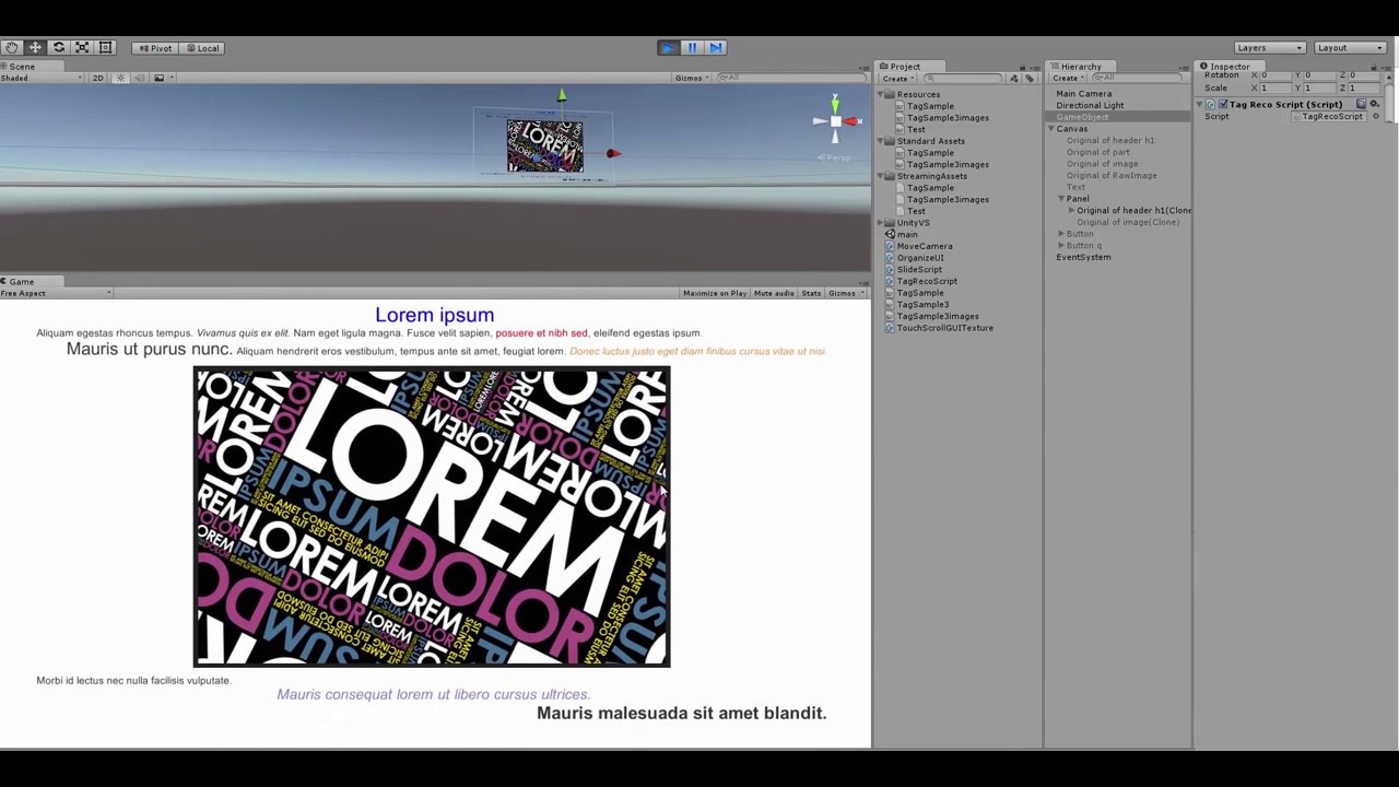 unity html tags parser