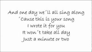 This is your song   Ronan Keating +Lyrics