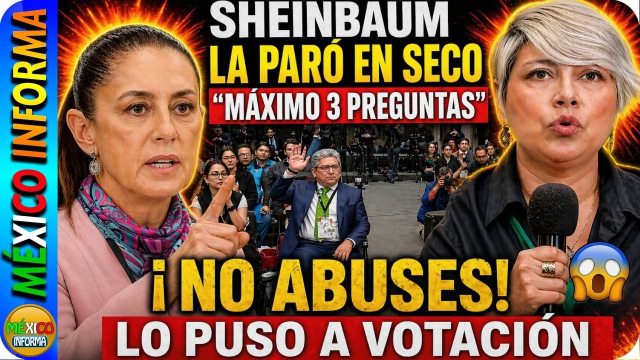 LA TUVO QUE PARAR EN SECO. PASÓ AL FINAL DE LA CONFERENCIA. NUEVA REGLA EN LA MAÑANERA.