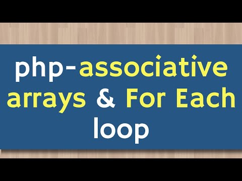 Php Create Associative Array From Foreach Loop Php