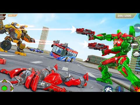 Bus Robot Car Transform War Unlocked Part 0105 - Android Gameplay