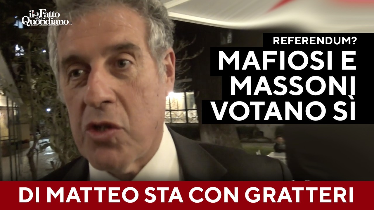 Referendum, Di Matteo sta con Gratteri: "Mafiosi e massoni votano Sì"