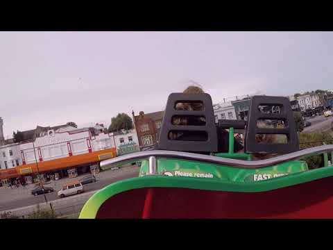 Green Scream On Ride at Adventure Island Southend 2021