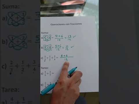 Suma de 2 y 3 fracciones. Super fácil.