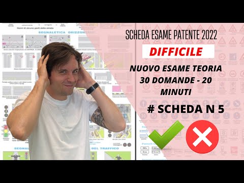 Scheda esame patente B difficile N 5 - autoscuola serena