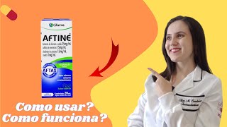 AFTINE É bom para afta Como usar