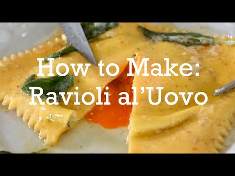 How to Make Ravioli al'Uovo - Runny Egg Yolk Ravioli with a Ricotta Filling and Butter Sage Sauce
