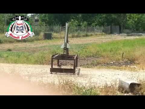 استهداف مواقع قوات النظام في مدينة جرمانا في ريف دمشق بصواريخ محلية الصنع من قبل كتيبة أنصار السنة