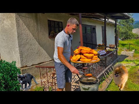 Pies stuffed with Potato Fried on a Bucket!!! My Grandma's Easy & Very Delicious Recipe!!!