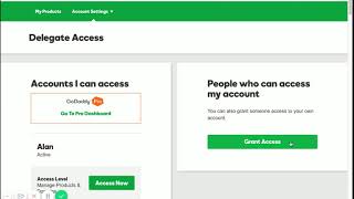 How to Delegate Access in GoDaddy