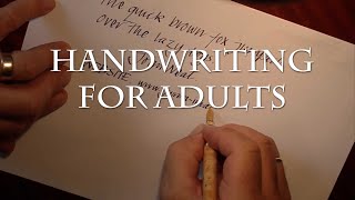 Handwriting for adults