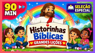 💛 90 MIN de Histórias Bíblicas Infantis | Grandes Lições da Bíblia @semeadoreskids