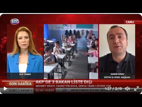 Genel Başkanımız Kadem Özbay, Sözcü TV’de, Gündem Masası programında, Elif Tümen’in konuğu oldu. 09/04/2023 | EĞİTİM İŞ