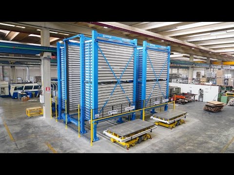 Sheet Metal Vertical Storage - Sideros Engineering -1500 x 3000 mm (5 x10 ft), 120 drawers, 4 Towers