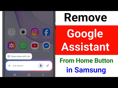 How to Remove Google Assistant From Home Button in Samsung Phone || Turn Off Gemini From Home Button