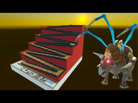 ESCAPE FROM ALIEN TRICERATOPS  - Animal Revolt Battle Simulator - ARBS