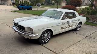 44-Years-Owned 1964.5 Ford Mustang Coupe Pace Car Edition Start Up