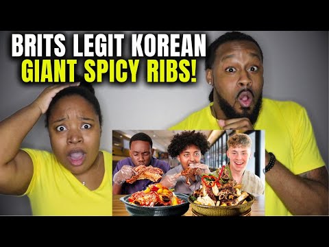 🇬🇧🇰🇷British Highshcoolers try legit Korean bone broth ft. GIANT spicy ribs! (American Couple Reacts)