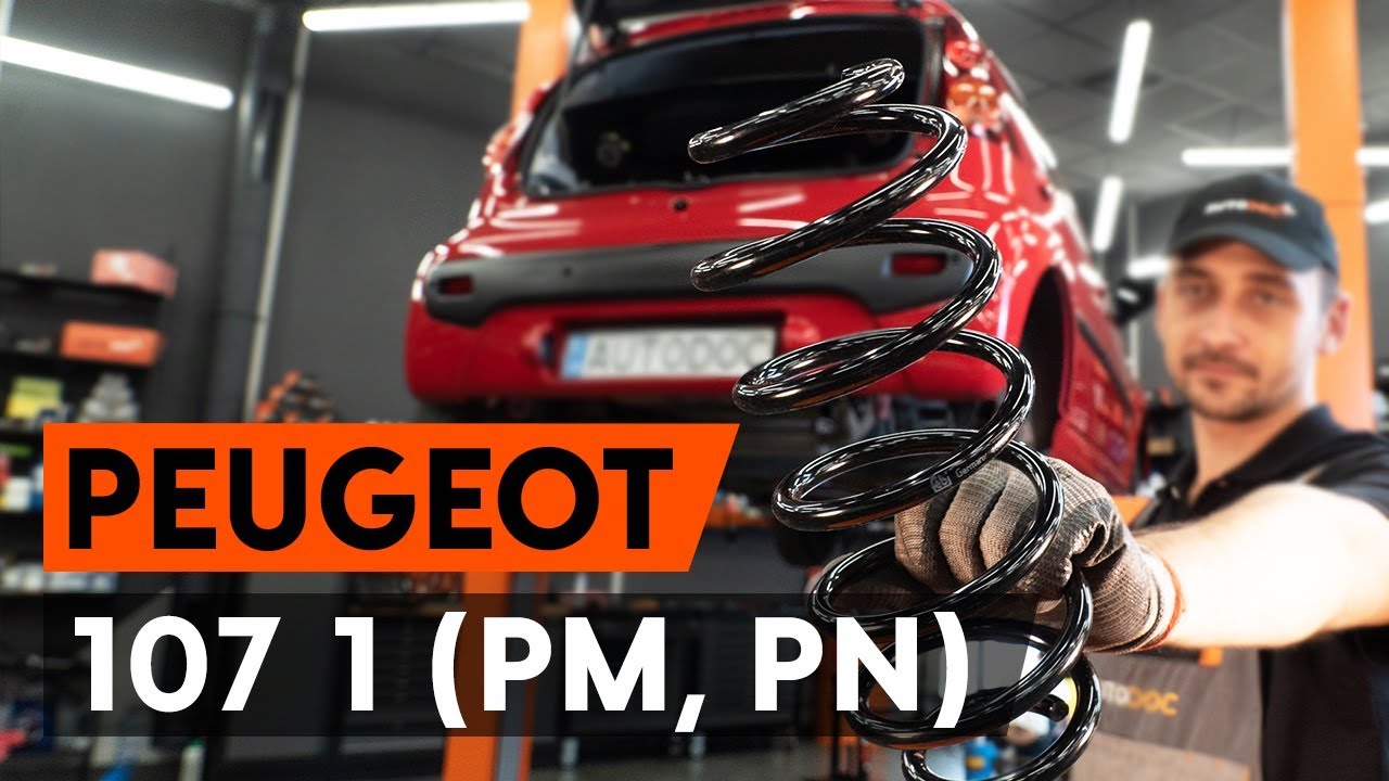 Como mudar molas de suspensão da parte traseira em Peugeot 107 PM PN - guia de substituição