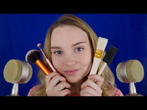ASMR Microphone Brushing with Different Brushes