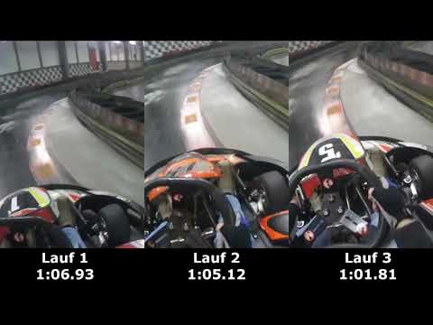 Go Kart Gera Rusitz - direkter Vergleich der Bestzeiten aus 3 Läufen