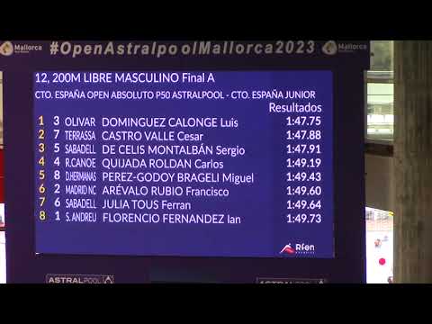 Cto. España Open Absol. Palma - 200 Libre Masc. Final A - 30 03 23