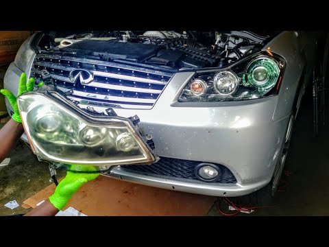 Infiniti M45 M35 Headlight Removal.