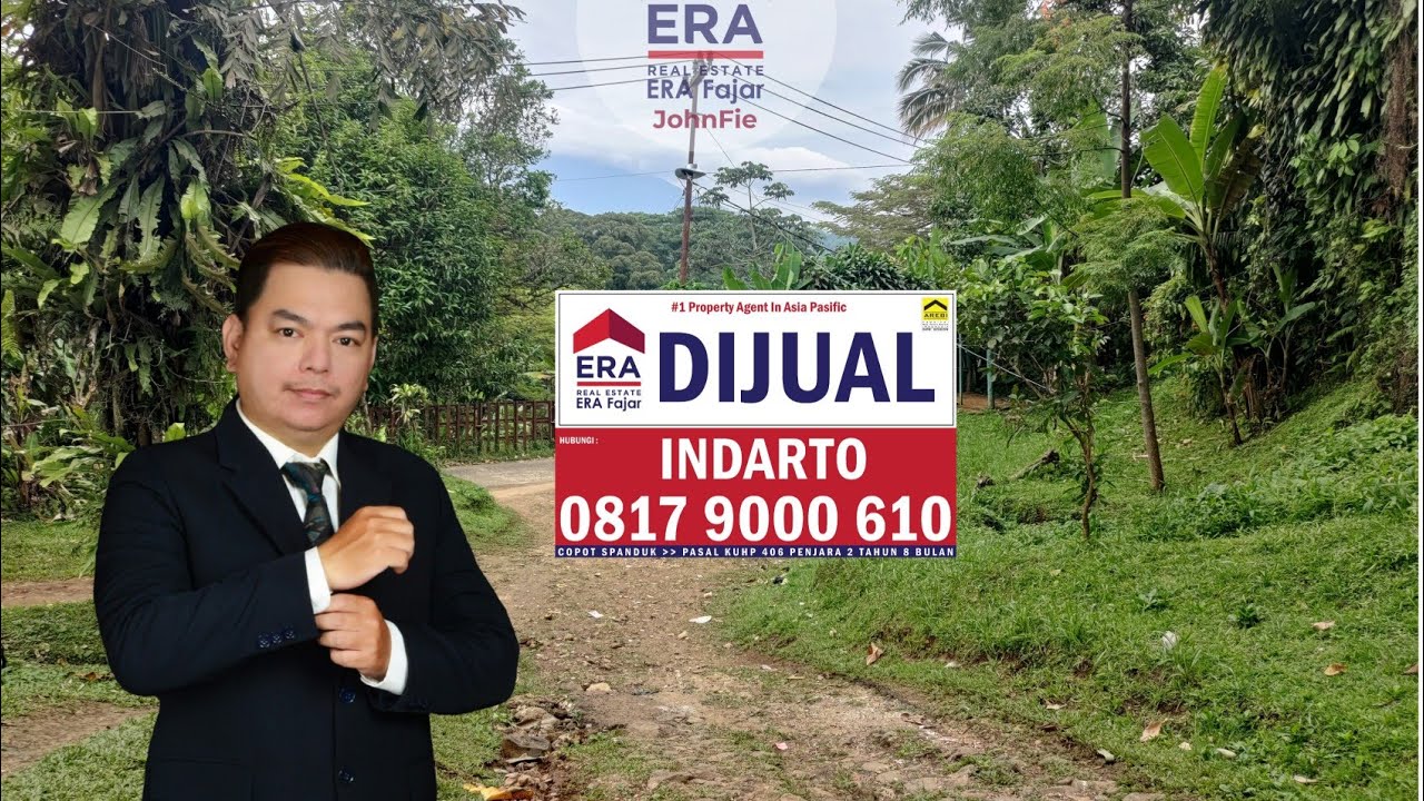Tanah Di Jual 2810m² SHM Jalan Raya Puncak Bogor Asri Sejuk Cocok Untuk Vila Dan Tempat Tinggal