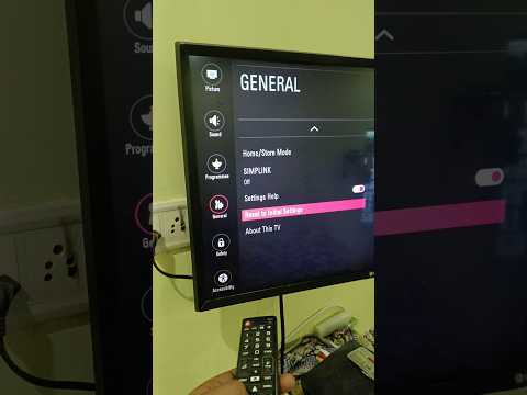 reset LG smart tv to initial setting #lg #tv #reset #shorts