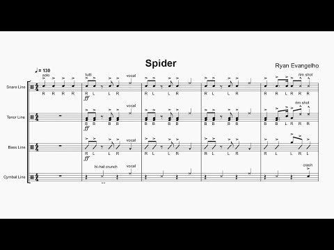 Beginner Drumline Hype Cadence - "Spider"