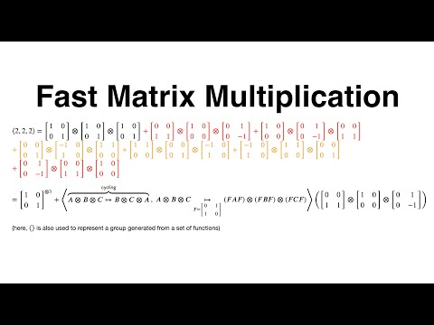 A Very Fast Overview of Fast Matrix Multiplication
