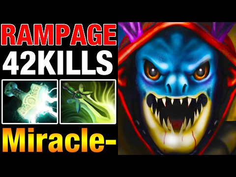 Miracle- Slark 42 Kills Amazing Skills - RAMPAGE in 4k Bracket - Dota 2