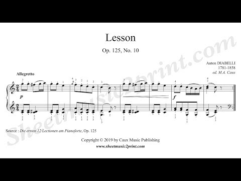Diabelli : Lesson Op. 125, No. 10
