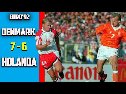 Denmark vs Netherlands 2-2 ( 5 - 4 ) Highlights Semi Finals Euro 92