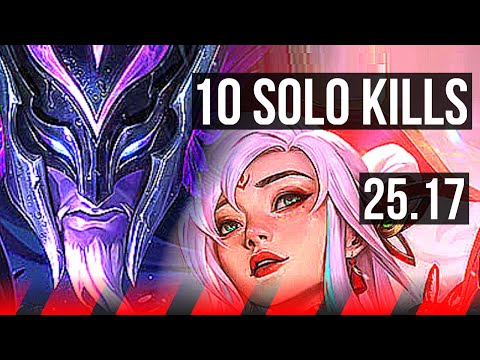 PANTHEON vs IRELIA (TOP) | 10 solo kills, Legendary | KR Master | 25.17