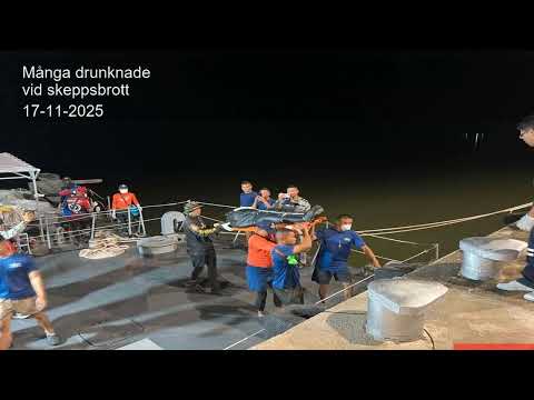 Många drunknade vid skeppsbrott