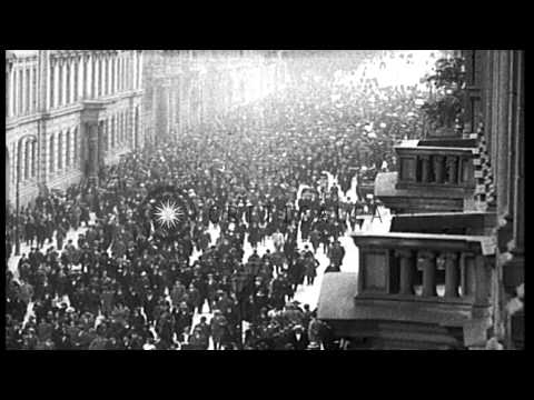 Easter parade In Berlin.  Easter crowds on the Unter den Linden, Berlin, Germany. HD Stock Footage