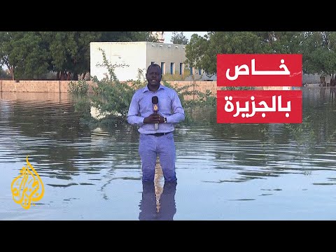 فيديو | مياه الفيضانات تجتاح منطقة ود رملي شمال الخرطوم