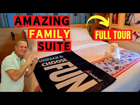 CARNIVAL MARDI GRAS Family Harbor Oceanview SUITE Tour- Cabin No. 4394